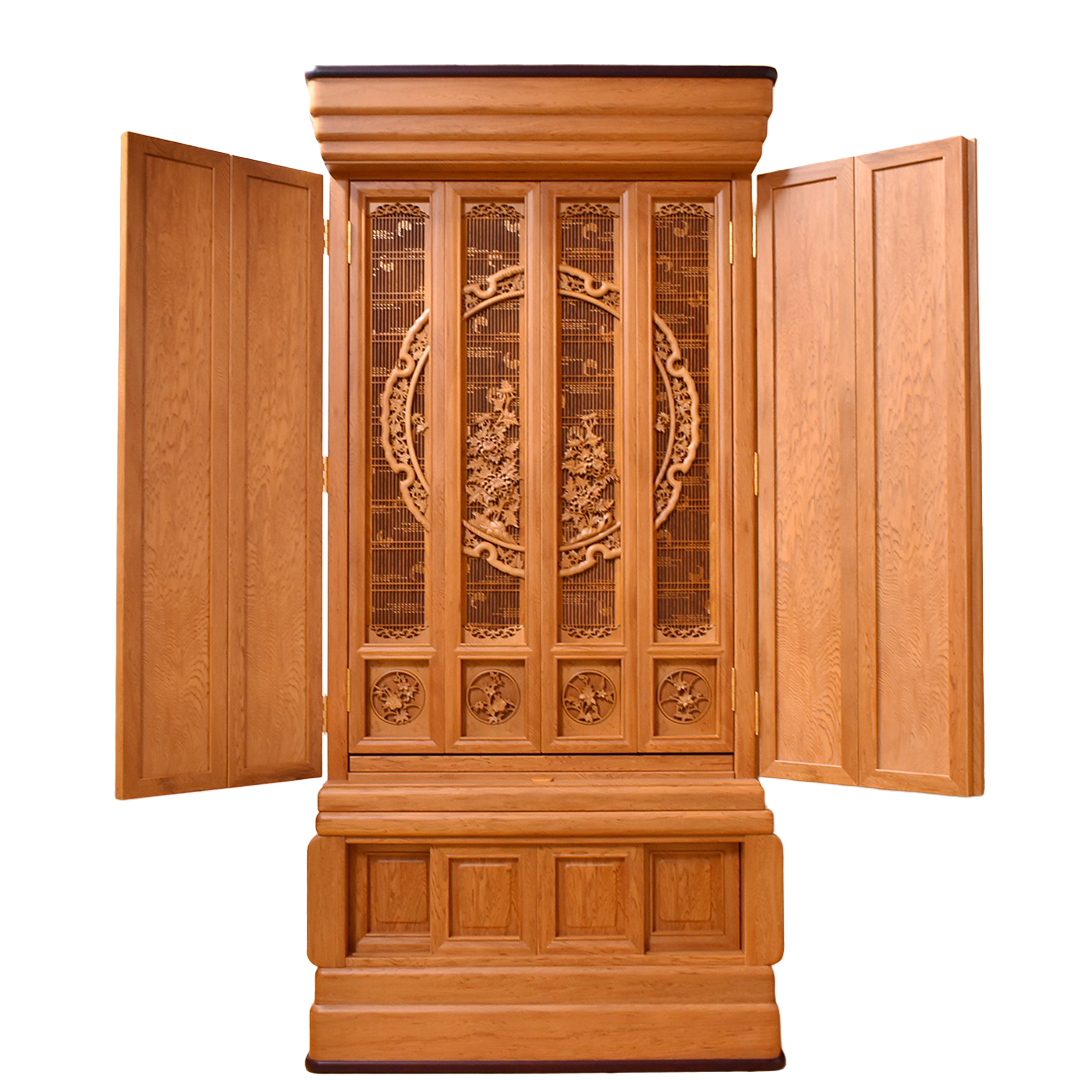 屋久杉仏壇 瑞宝 25号 正面 外扉開き