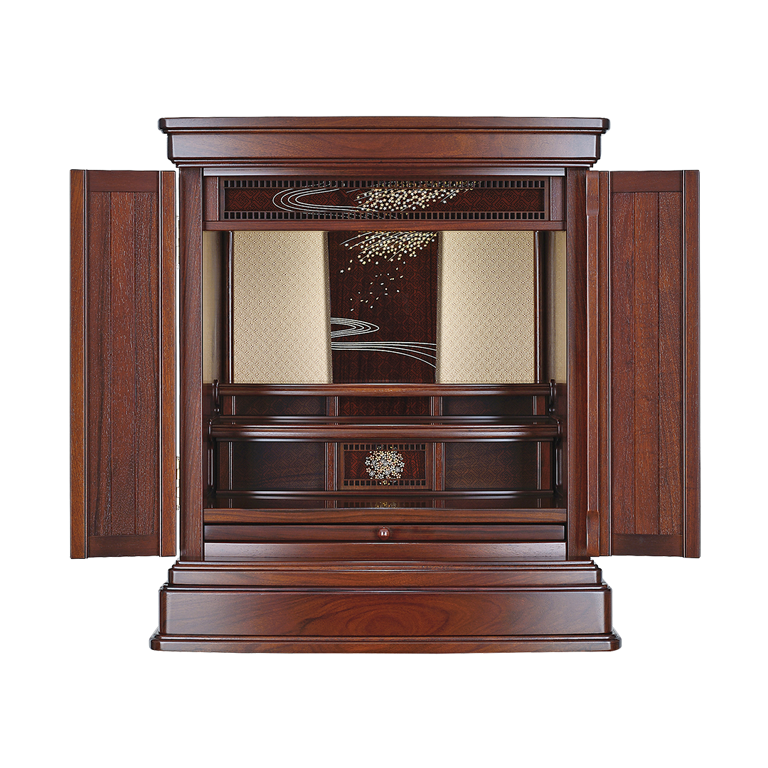 【国産高級】上置仏壇 永遠桜 20号 紫丹系