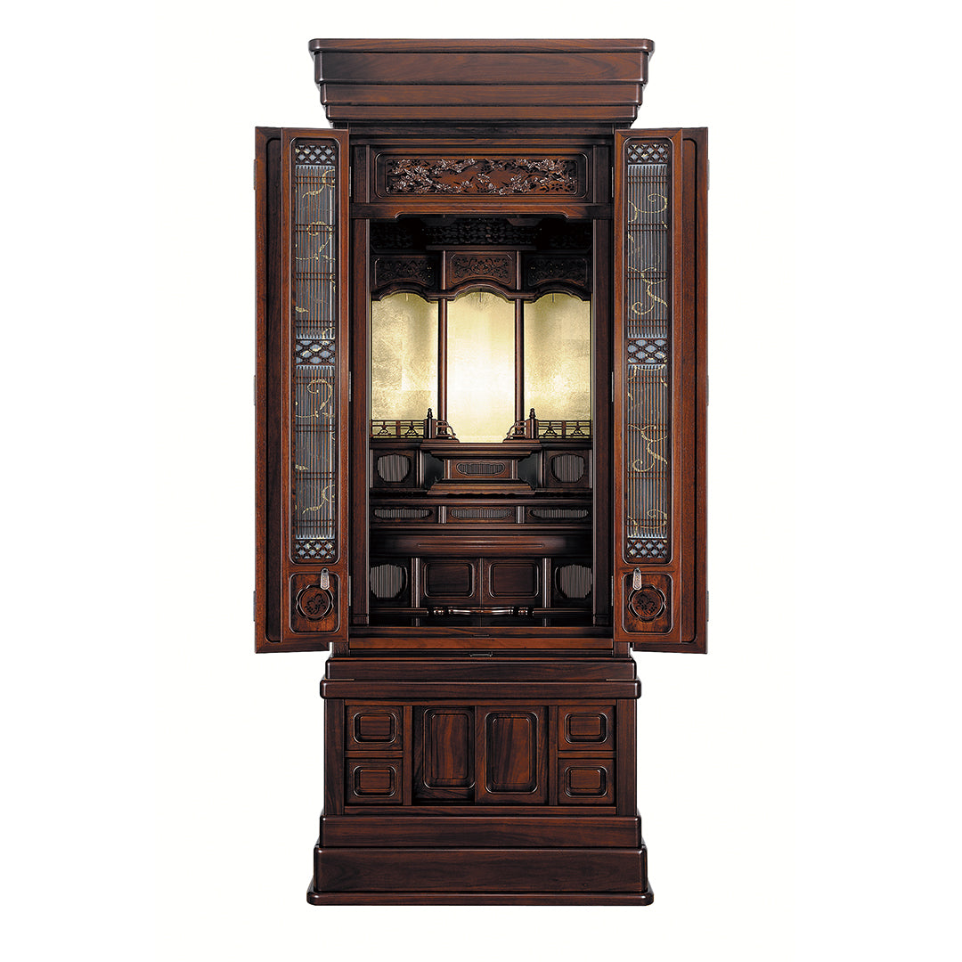 【国産高級】唐木仏壇 新てっせん 20号 紫丹系