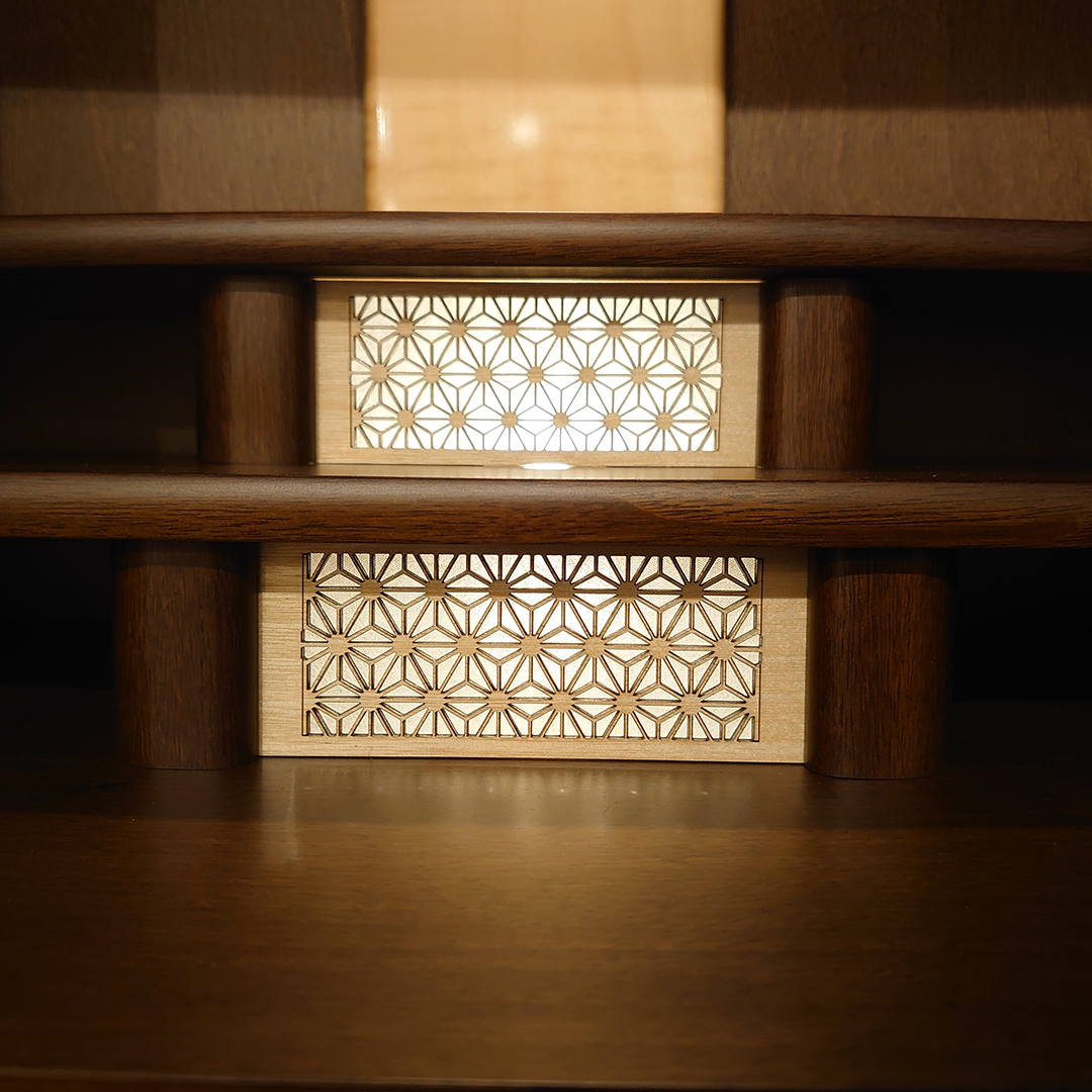 【国産高級】上置仏壇 六角ワイド 18号