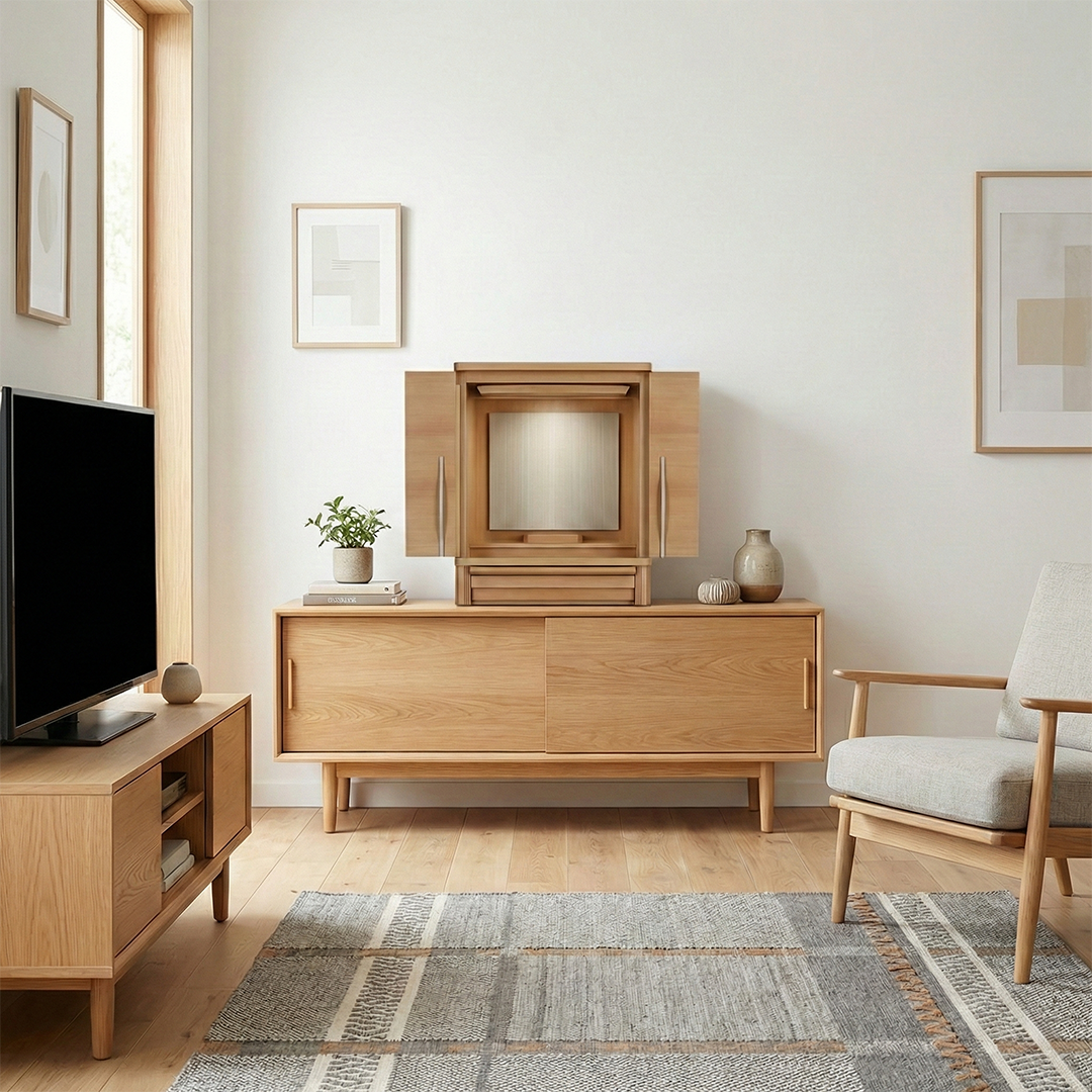 リビングに合うナチュラルなモダン仏壇<br>おすすめ5選と選び方